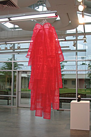 ART Long, soft polyester tubes dangle from the ceiling in Janet Morrow’s startling new exhibit.