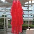 Long, soft polyester tubes dangle from the ceiling in Janet Morrow’s startling new exhibit.