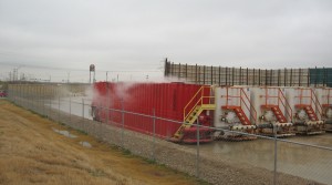 METRO Vapor clouds emanating from gas-drilling sites, like this one in Arlington, seem to be causing health problems for people nearby. Tim Ruggeiro