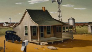 Charles Bowling’s 1936 painting “Texas Landscape” is emblematic of the kind of early Texas art to be celebrated this weekend by CASETA at Texas Wesleyan.