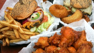 The headlining Bronson Burger, the Yard Bird, and some rings and wings are the stars at Bronson Rock. Lee Chastain