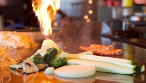 Veggies get grilled at Takara. Tony Robles