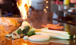 Veggies get grilled at Takara. Tony Robles