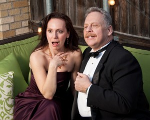 STAGE Meg MacCary and Bradley Campbell star as the titular gossips in Amphibian Stage Productions’ Mr. & Mrs. Fitch.