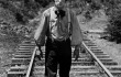 Buster Keaton walks the rails in search of his stolen locomotive in The General, shown at Prairie Fest, Sat.
