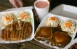 The portions are massive at Foni’s, as the Katsu Chicken (left) and Loco Moco indicate. Lee Chastain