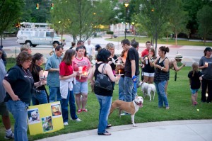 METRO About 40 animal lovers and activists attended an April 28 rally against dog fighting. Brian Hutson