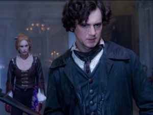 DF_24842 - Bloodied vampire hunter Abraham Lincoln readies for battle with Vadoma (Erin Wasson). Abraham Lincoln: Vampire Hunter opens Friday