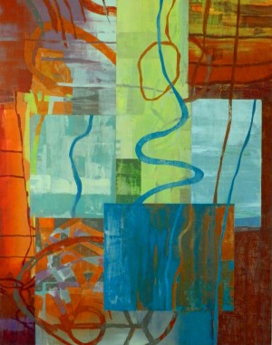 ART Though not patently obvious, Smith’s painting “Western Vistas” was inspired by mapmaking and naturalism.