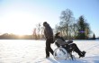 Omar Sy takes François Cluzet out for a snow day in The Intouchables.