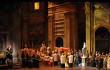 Scarpia (Michael Chioldi) vows to possess Tosca — during church — in Fort Worth Opera’s production of the Puccini classic.