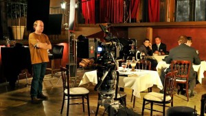 Jon Keeyes on the set of Phobia.