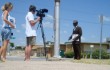 As part of their documentary on Como, Fort Worth filmmakers Betsy and Carl Crum film Brother Barry.