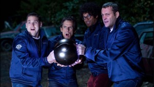Ben Stiller, Vince Vaughn, Jonah Hill, and Richard Ayoade star in "The Watch" opening Friday.