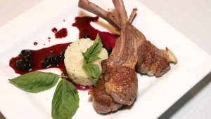 The Australian lamb chops with risotto and blueberry chutney are popular at The Wild Mushroom. Lee Chastain