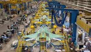 Construction of the F-35 in Lockheed's Fort Worth plant. Courtesy of Lockheed Martin.