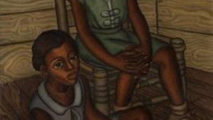 "RUBY LEE AND LOULA MAE WASHINGTON" BY TEXAS ARTIST KATHLEEN BLACKSHEAR (1932).