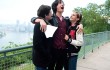 Logan Lerman, Ezra Miller, and Emma Watson celebrate a high-school triumph in The Perks of Being a Wallflower.