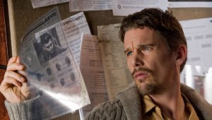 Ethan Hawke! Ethan Hawke! Playing a true-crime novelist in a haunted house leaves little time for flicking on lightswitches.