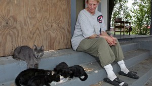 Young: “I don’t know what will happen to these cats if I have to leave.” Lee Chastain