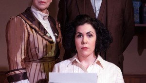 Lois Sonnier Hart and John S. Davies star alongside Emily Scott Banks (seated) in Circle Theatre’s creepy new production.