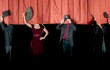 Bob Hess, Mary Lang, Brandon J. Murphy, and Jessica Vera star in Amphibian’s production of The True History of the Tragic Life and Triumphant Death of Julia Pastrana, The Ugliest Woman in the World. Photo by Daylon Walton