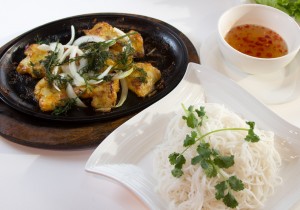 EATS Bamboo does more than pho and spring rolls, including this turmeric-marinated catfish with traditional fixins. Chase Martinez