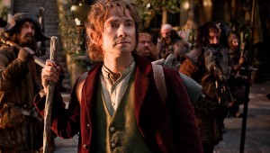 Martin Freeman leads a company of dwarves in The Hobbit: An Unexpected Journey.