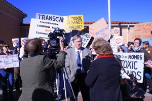 METRO Bishop (center): “If you let me get in front of a jury, I think this pipeline would be stopped in its tracks.” Courtesy Tar Sands Blockade