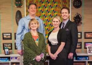 STAGE Lisa Fairchild and Mark Fickert (left) face off against Leah Layman and Brad Stephens in Circle’s latest.