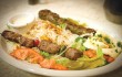 Kebabs like the Kafta (grilled lamb and beef) dominate Saffron Sky’s menu. Tony Robles