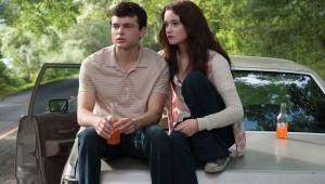 Alden Ehrenreich and Alice Englert cast a look at the road out of town in Beautiful Creatures.
