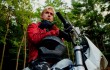 Ryan Gosling prepares to rob a bank on his motorcycle in The Place Beyond the Pines.