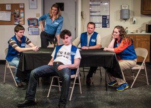 STAGE (From left to right) Michael McMillan, Morgan McClure, Montgomery Sutton, Chip Wood, and Jenny King star in Circle Theatre’s current production.