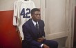 Chadwick Boseman receives his numbered Brooklyn Dodgers jersey in "42."