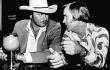 BILLY BOB BARNETT GETS AN EARFUL FROM THE OL' POSSUM HIMSELF, GEORGE JONES. (photo courtesy of Barnett)