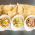 Waters’ ceviche trio, with shrimp, striped bass, and ahi tuna, awaits. Adrien P. Maroney