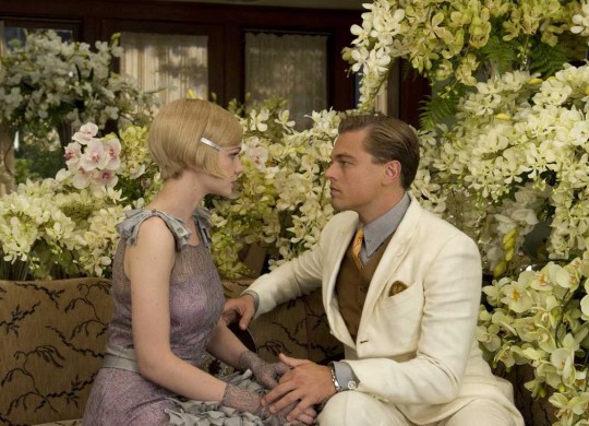 #div3 An explosion of flowers frames Carey Mulligan and Leonardo DiCaprio's romance in "The Great Gatsby."