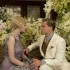 An explosion of flowers frames Carey Mulligan and Leonardo DiCaprio's romance in "The Great Gatsby."