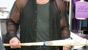 A called third strike on José Canseco led to a Cats employee’s demotion. Globe Photos/ZUMAPRESS.com