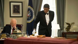 Forest Whitaker tidies up Robin Williams’ desk in the Oval Office in Lee Daniels’ The Butler.