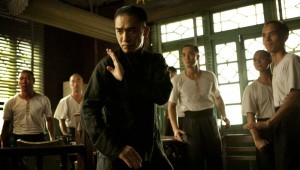 Tony Leung demonstrates his martial arts style for a crowd of future disciples in The Grandmaster.