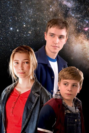 N&D Emma Colwell, Jameson Taylor, and Parker Wilson try to negotiate A Wrinkle in Time at Artisan Center Theater.