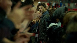 Eric Bana arranges a clandestine rendezvous at a crowded Wembley Stadium in Closed Circuit.