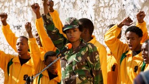 Jennifer Hudson rallies supporters against apartheid South Africa in Winnie Mandela.