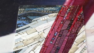 Seattle artist Norie Sato incorporated local photographs into her mosaics.