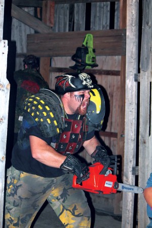 METRO_1 Aston, in character as Chainsaw Jack: “We’re building the last memories that we’re going to have of this place.”