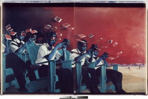 ART Fantasy and color combine in painterly ways in Patrick Nagatani and Andree Tracey’s “Alamogordo Blues.”