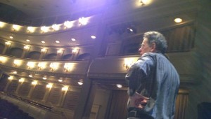 The composer takes in Bass Hall before his performance of Dracula.