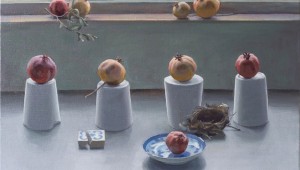 “Pomegranate Grouping” nicely embodies Ivey’s abstract realism. Courtesy David Wharton